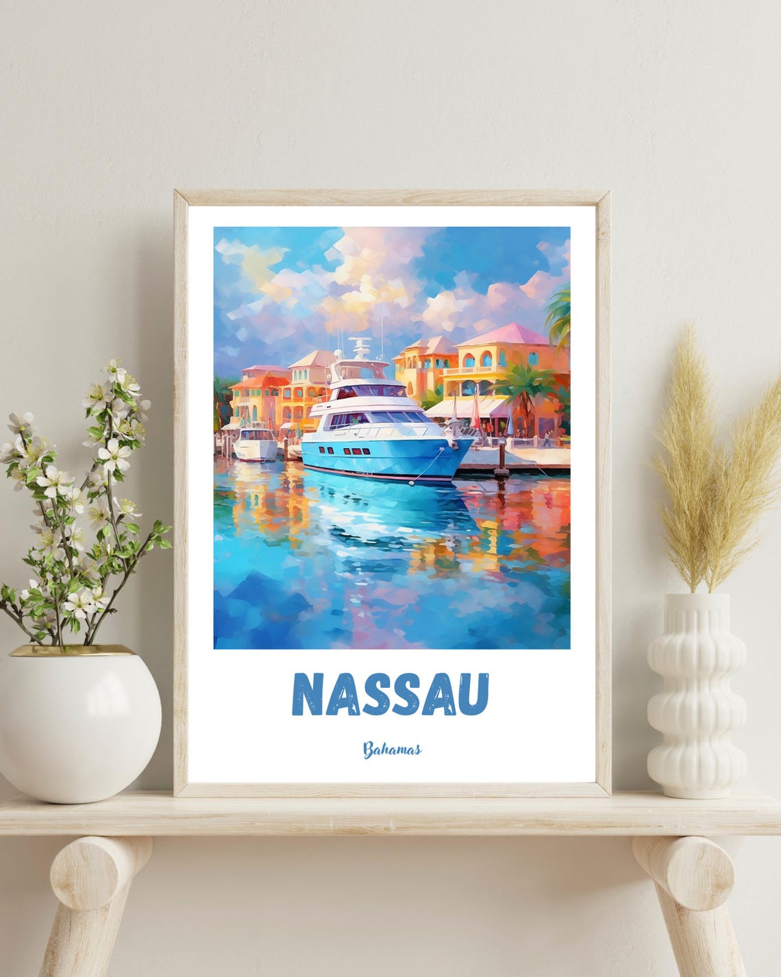 Nassau Bahamas Travel Poster, Wedding Gift