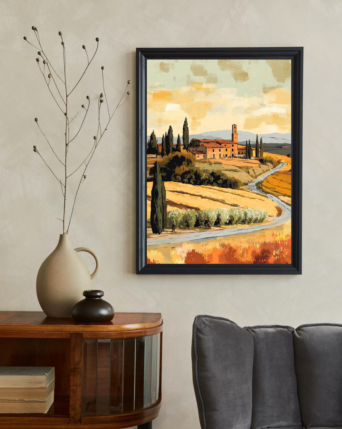 Tuscany Poster Tuscany Travel Print Tuscany Vintage Print Tuscany Retro Art Toskana Art Italian Wall Art Kitchen Decor Christmas Gift - Image 2