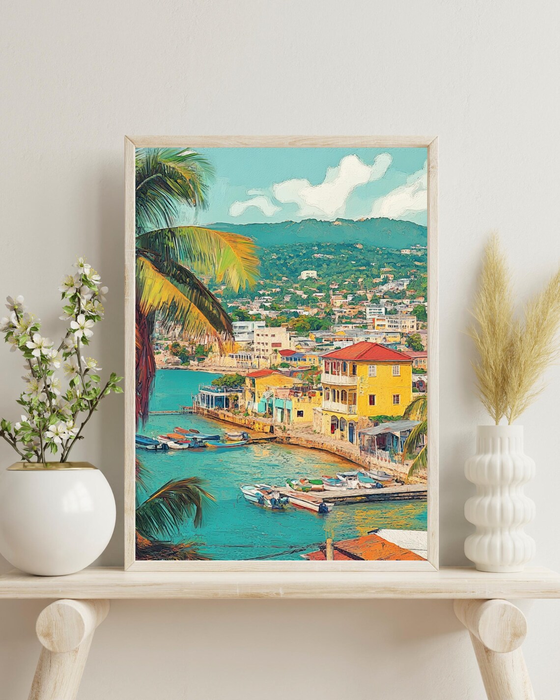 Kingston Jamaica Travel Poster, Caribbean Gift