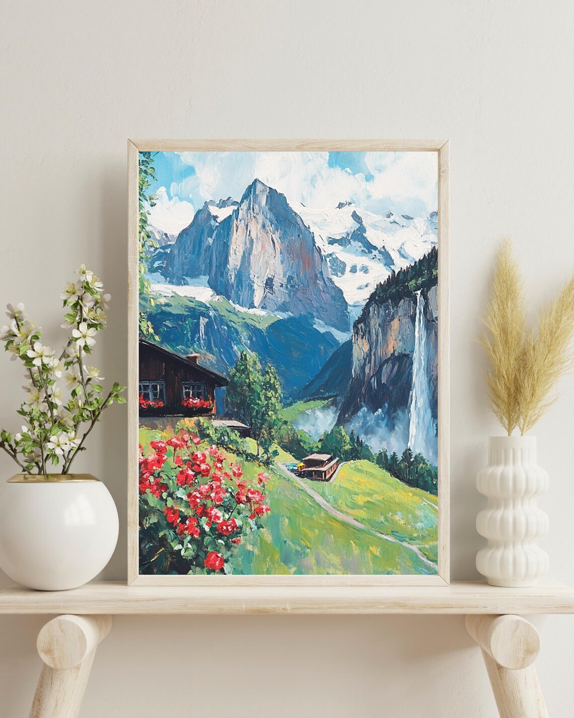 Lauterbrunnen Switzerland - Minimalist Travel Poster
