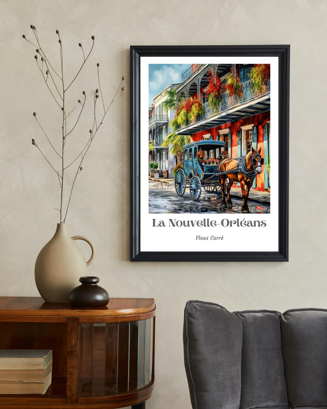 New Orleans Travel Poster, French Quarter Christmas Gift - Image 2