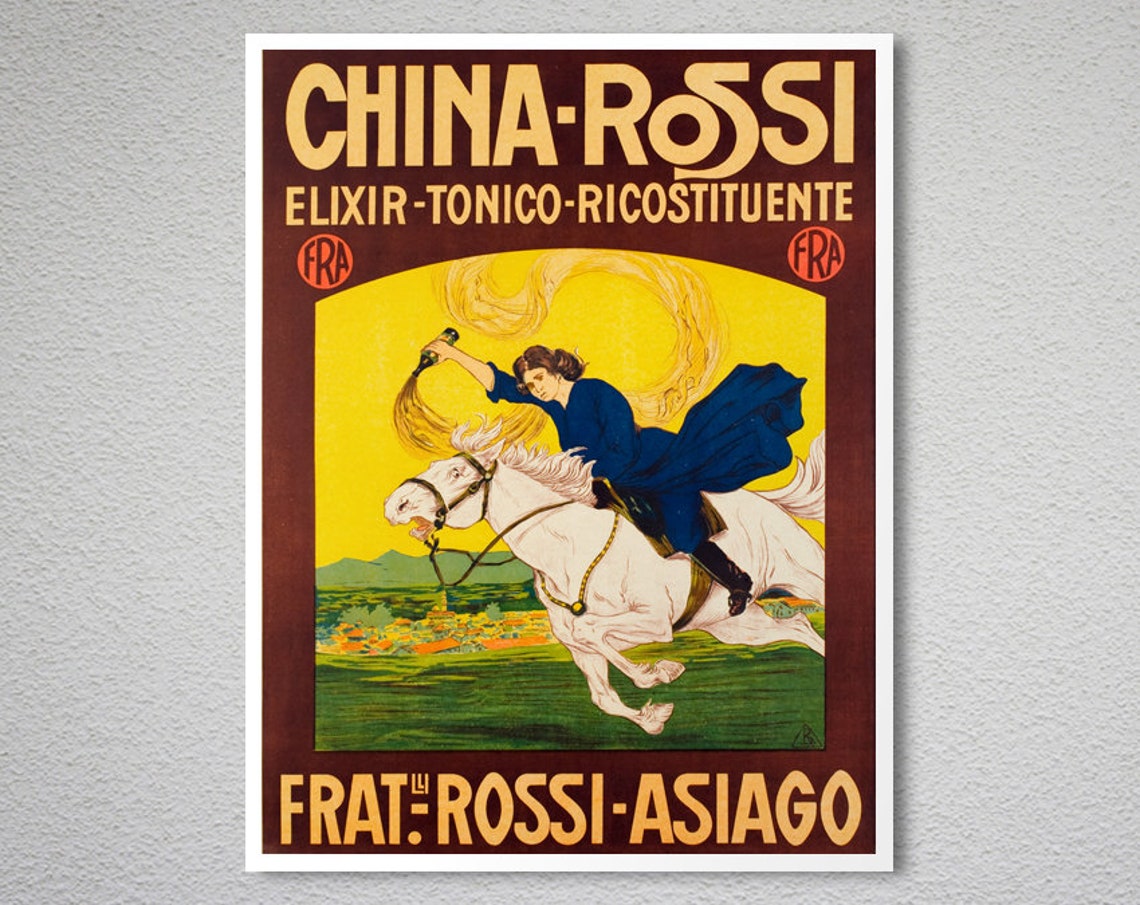 China Rossi Elixir Tonico Vintage Italian Tonic Advertising Poster - Image 2