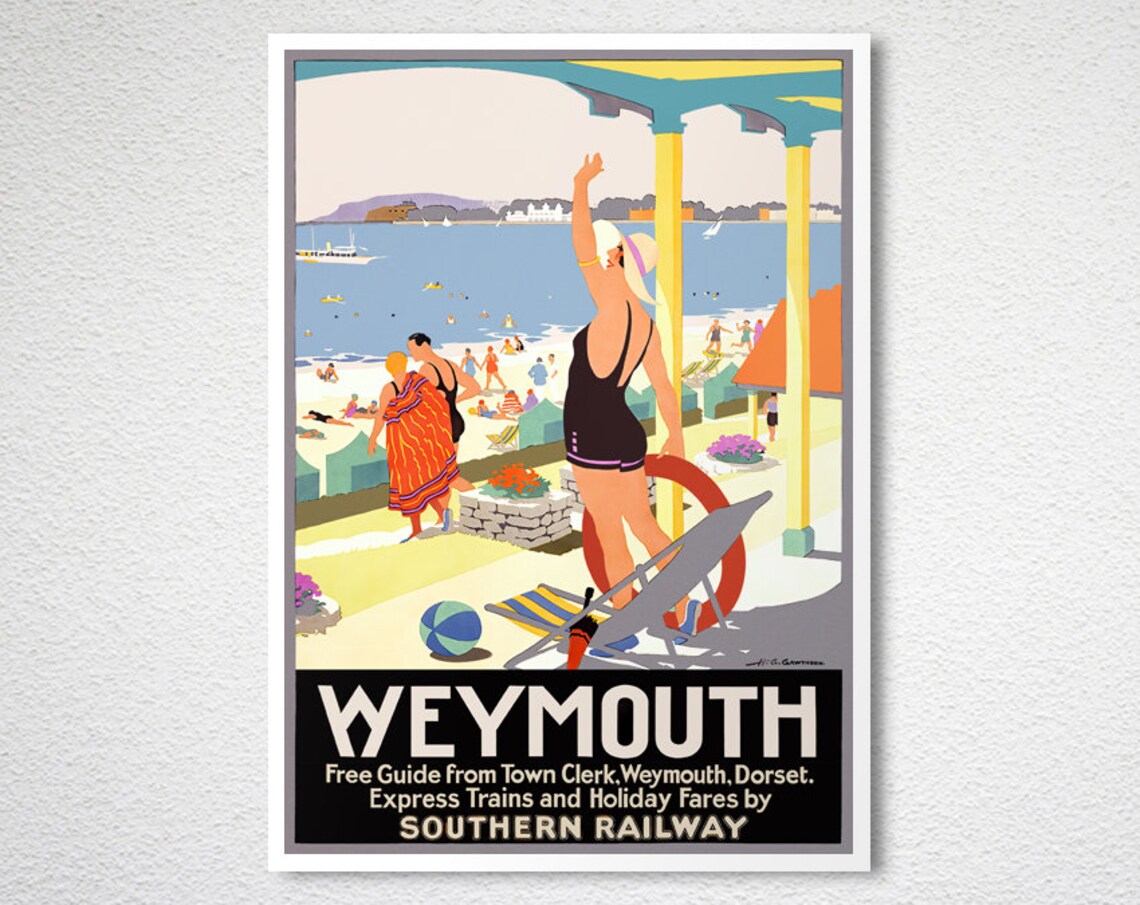 Weymouth Dorset England Vintage Travel Poster Print - Image 2