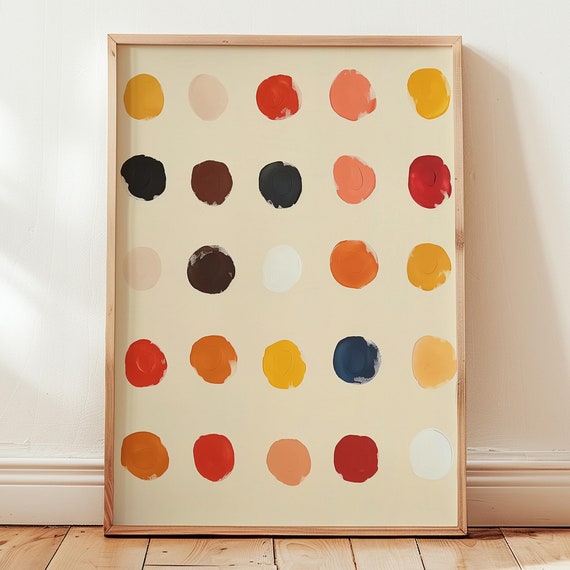 Dots Print Colorful Minimalist Wall Art