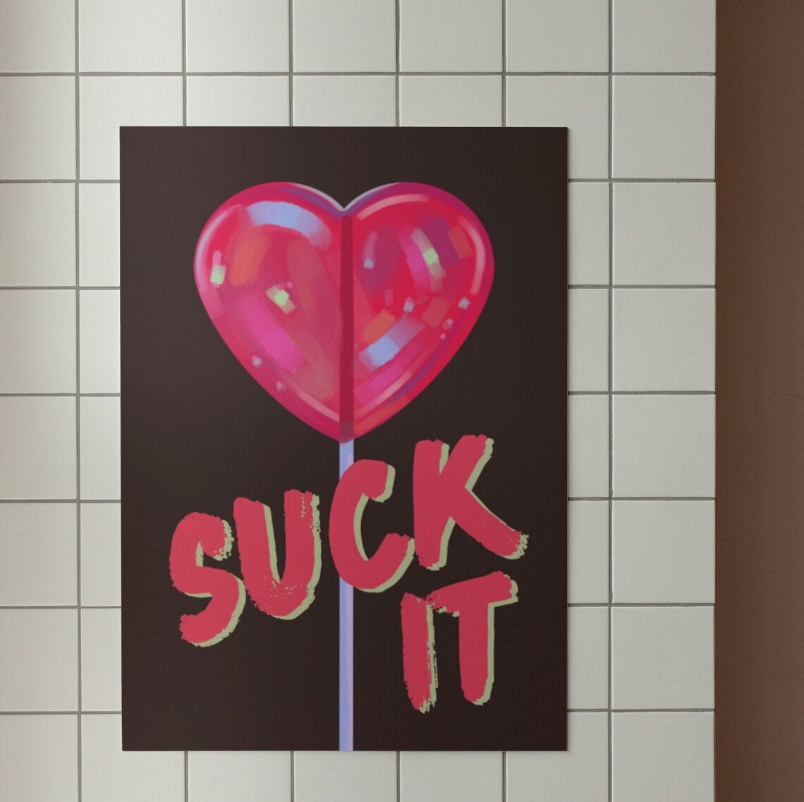 Suck It Funny Kitchen Lollipop Art Print