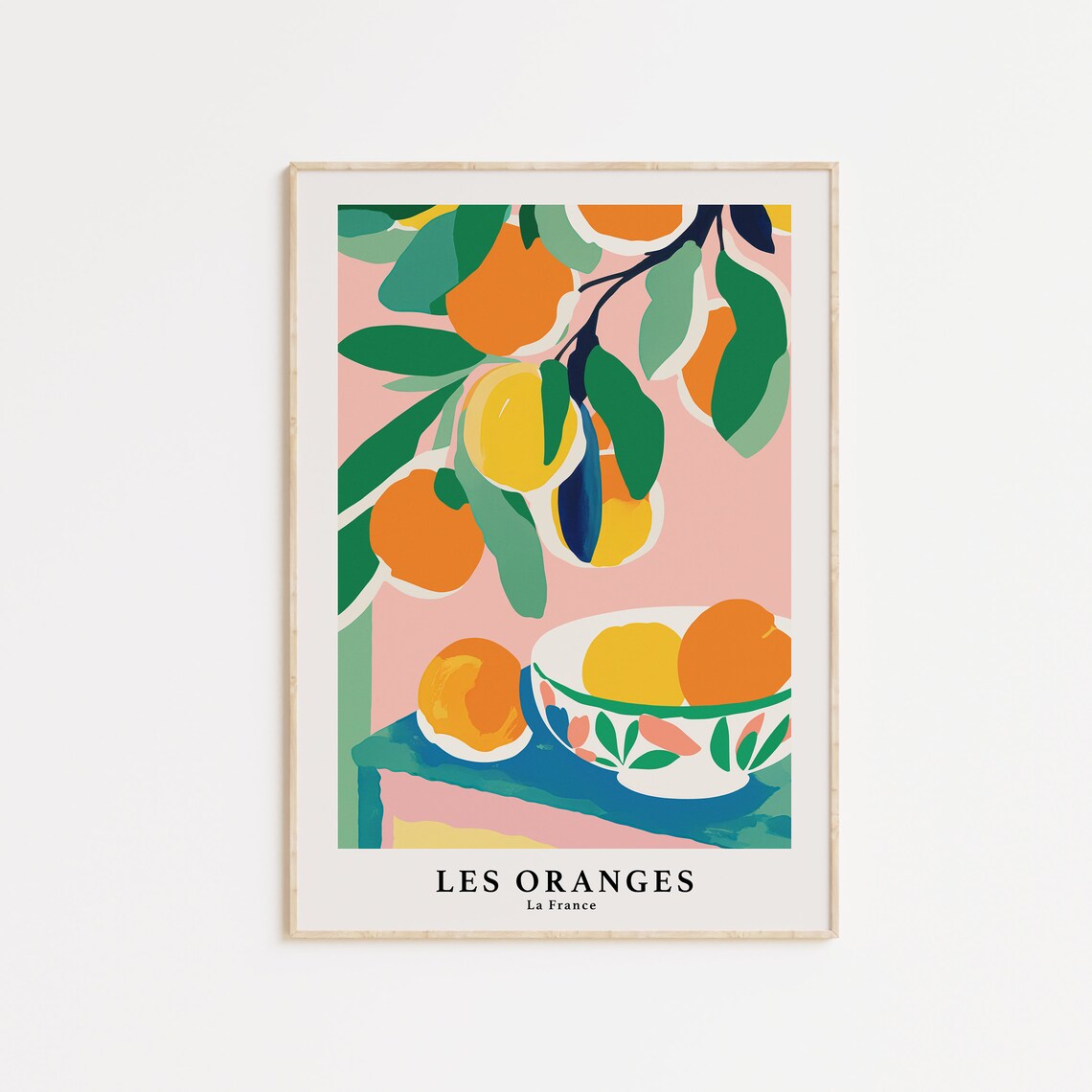 Oranges Art Print, Botanical Kitchen Decor