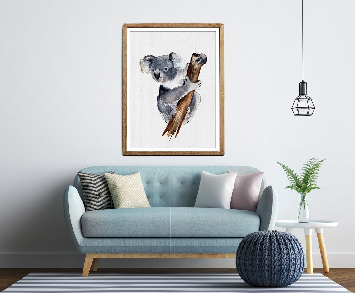 Koala Bear Watercolor Nursery Art, Baby Shower Gift - Image 3