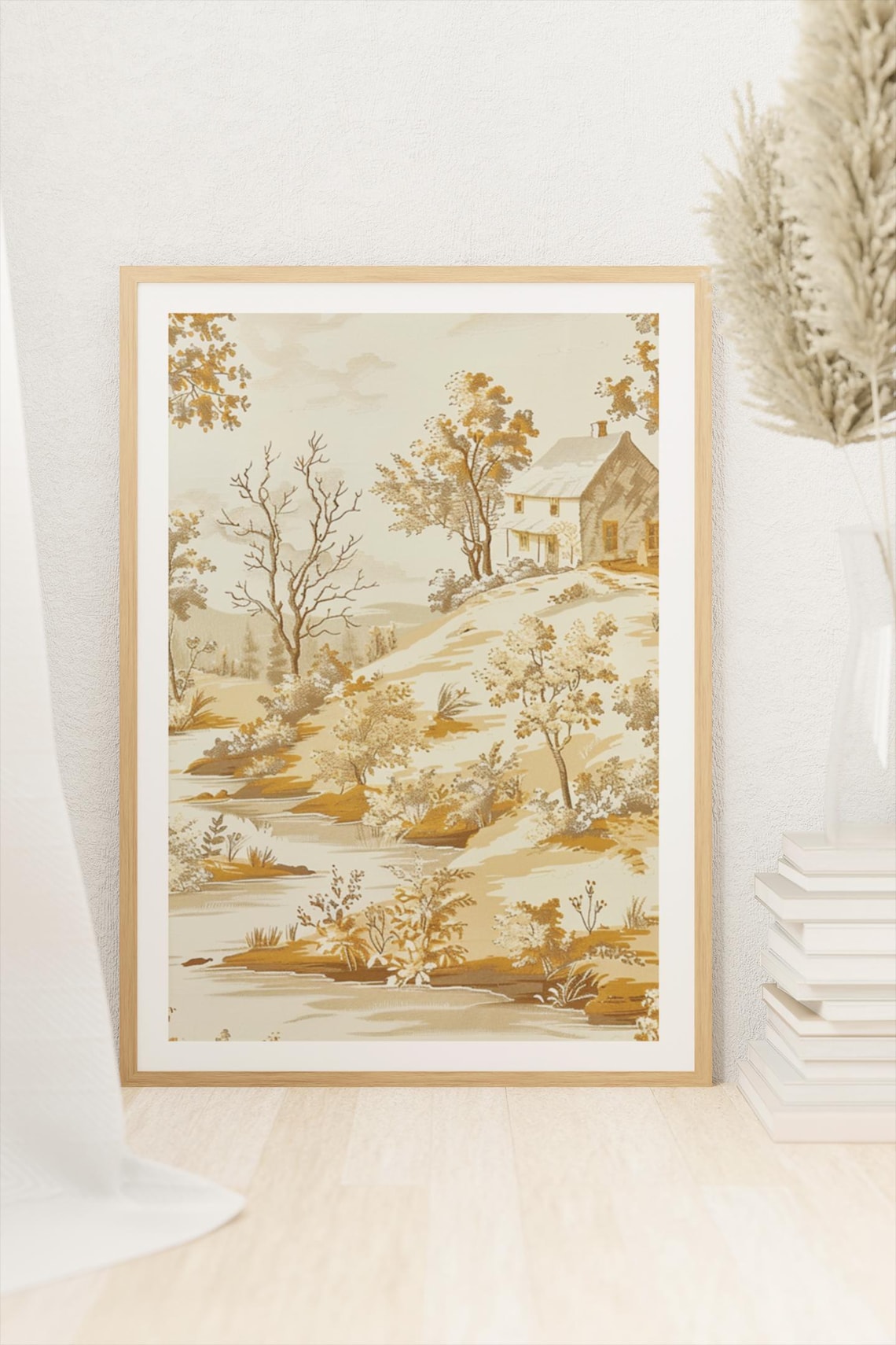 Vintage Countryside Rustic Landscape Art Print - Image 4