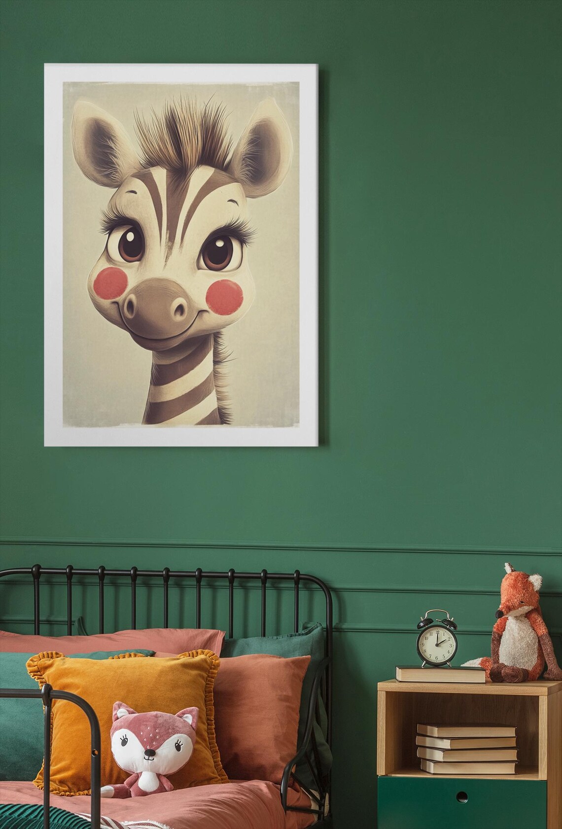 Cute Baby Zebra Striped Portrait Adorable Nursery Animal Poster - Image 4