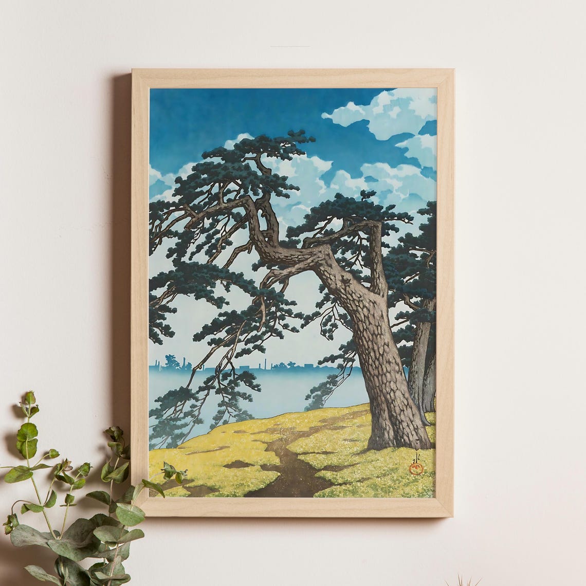 Kawase Hasui Yotsuya Mitsuke Misty Morning Pine Scene 1931 Poster