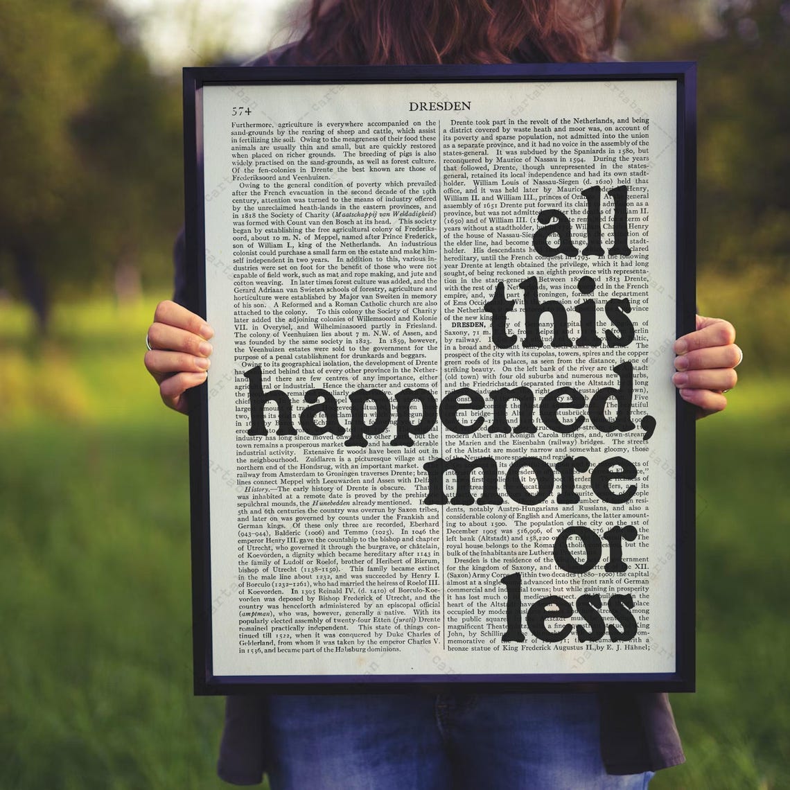 Kurt Vonnegut All This Happened More Or Less Slaughterhouse Print - Image 4