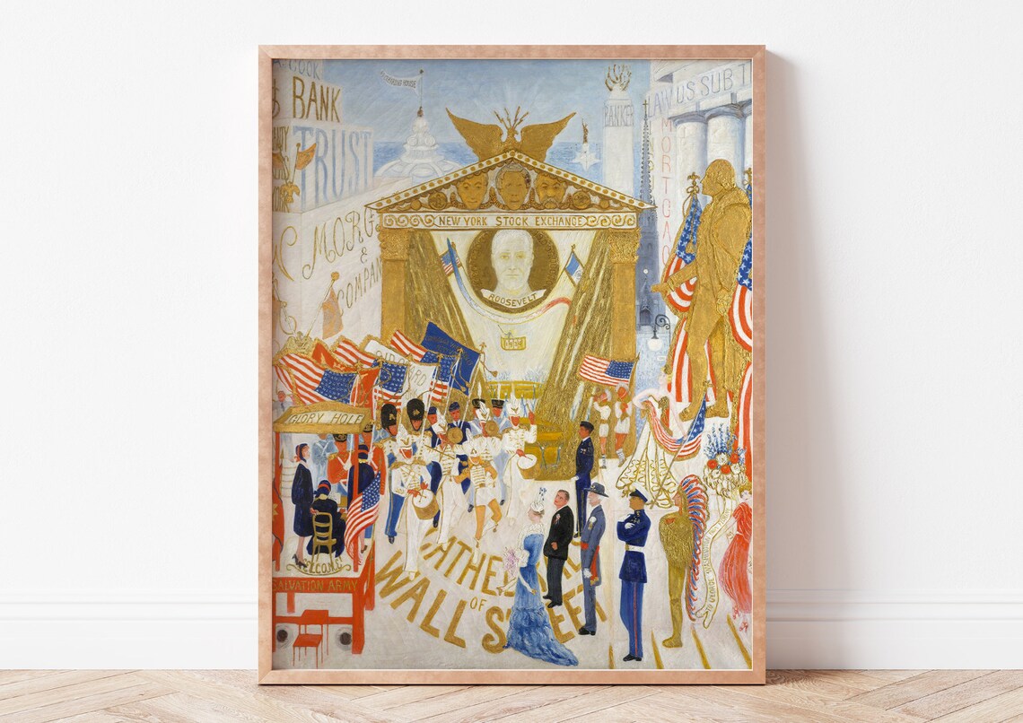 Florine Stettheimer Cathedrals of Wall Street New York Art Deco Poster