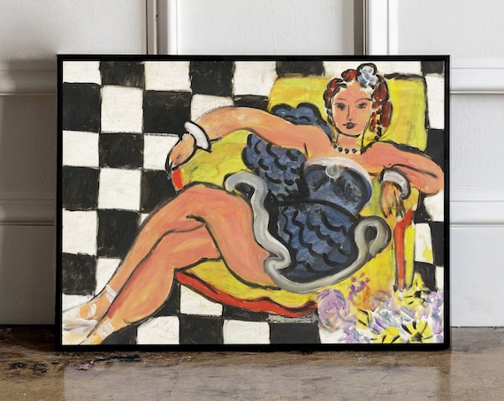 Matisse Style Dancer Lounging In Armchair Fauvist Art Poster