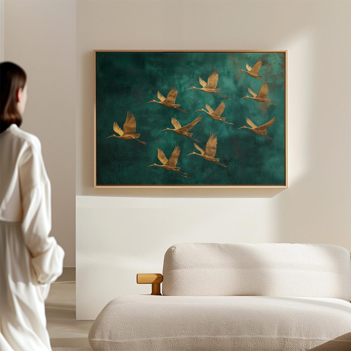 Golden Crane Poster, Elegant Nature Decor - Image 2
