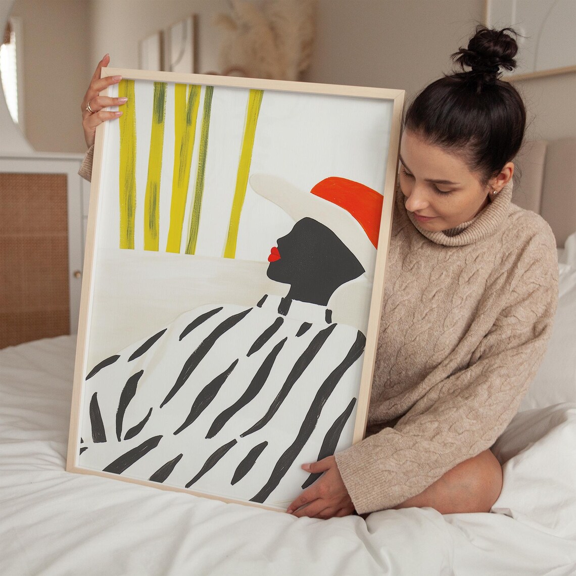 Minimalist Portrait Of A Stylish Man, Fashion Art Print - Image 2