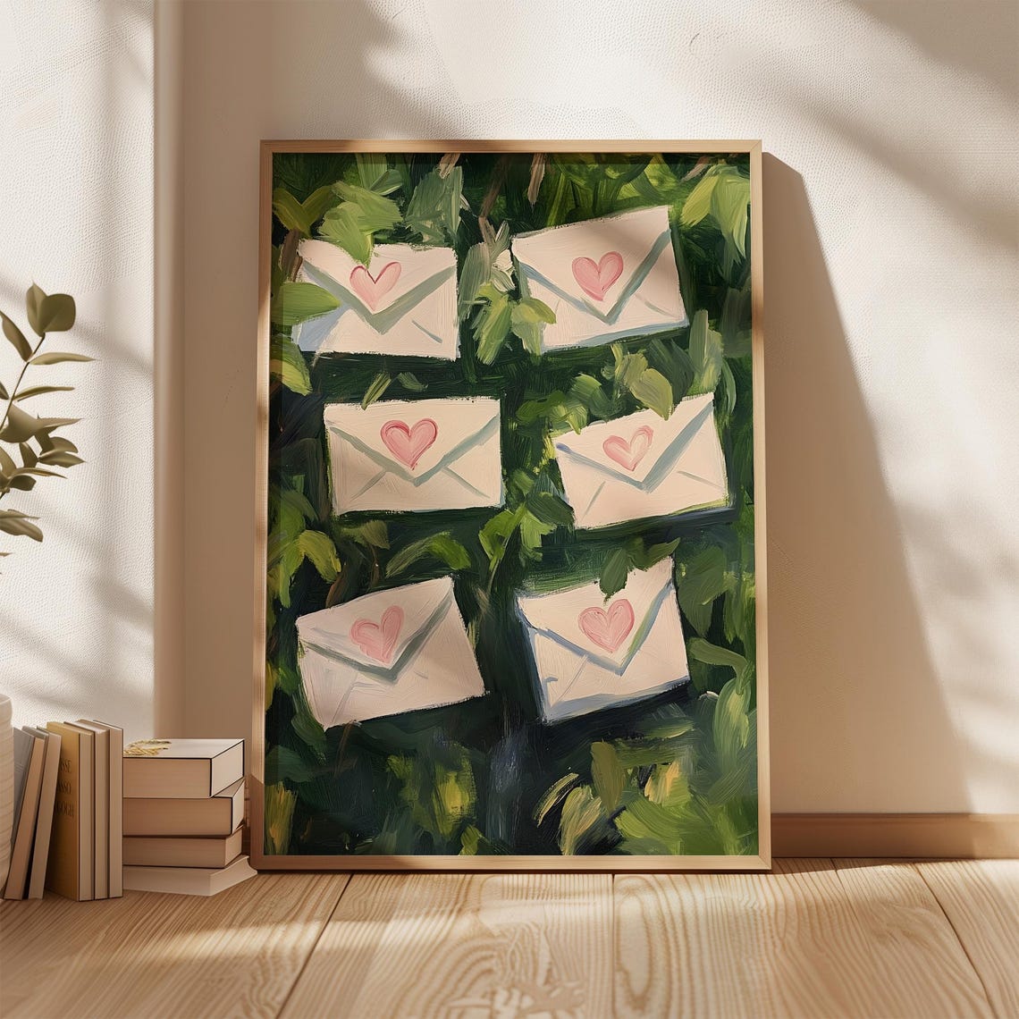 Love Letters In A Forest Whimsical Abstract Wall Art Romantic Print For Nature And Love Inspired Home Decor - Image 5