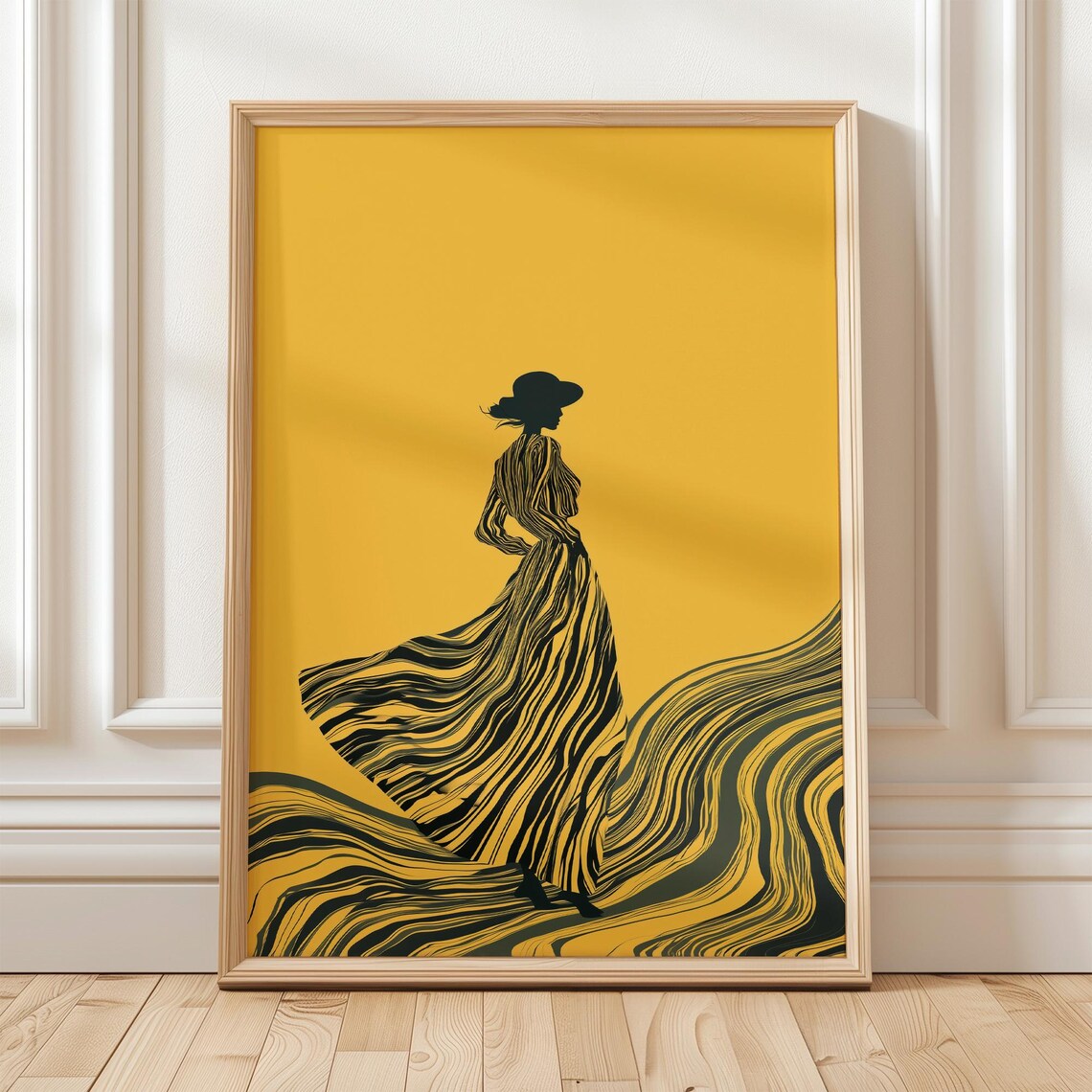 Abstract Woman Silhouette, Contemporary Wall Art Print