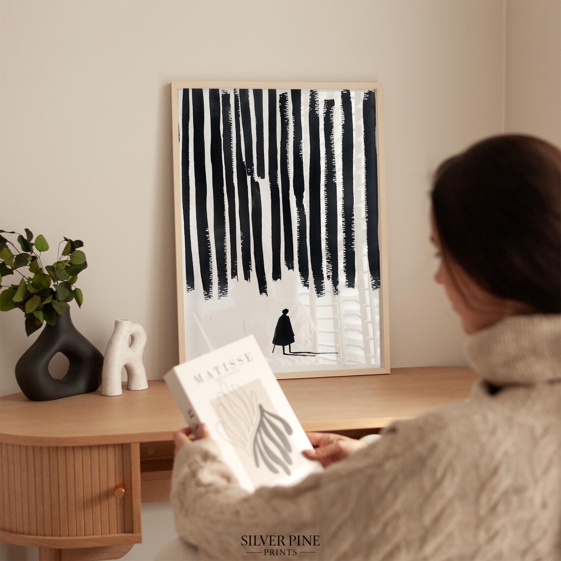 Minimalist Line Art, Abstract Female Silhouette - Image 3