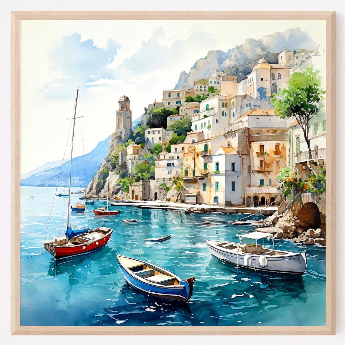 Positano Art Print Amalfi Coast Poster