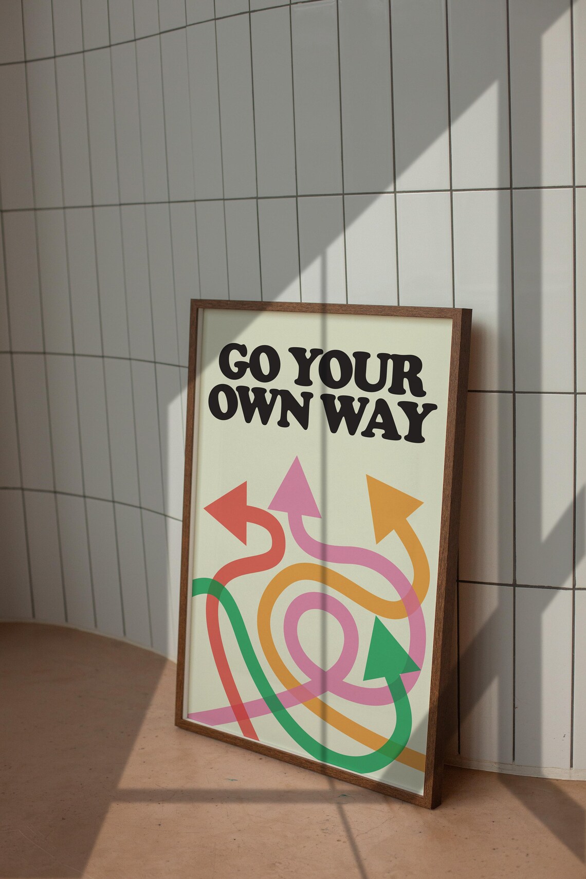 Go Your Own Way Retro Poster, Trendy Room Decor - Image 4