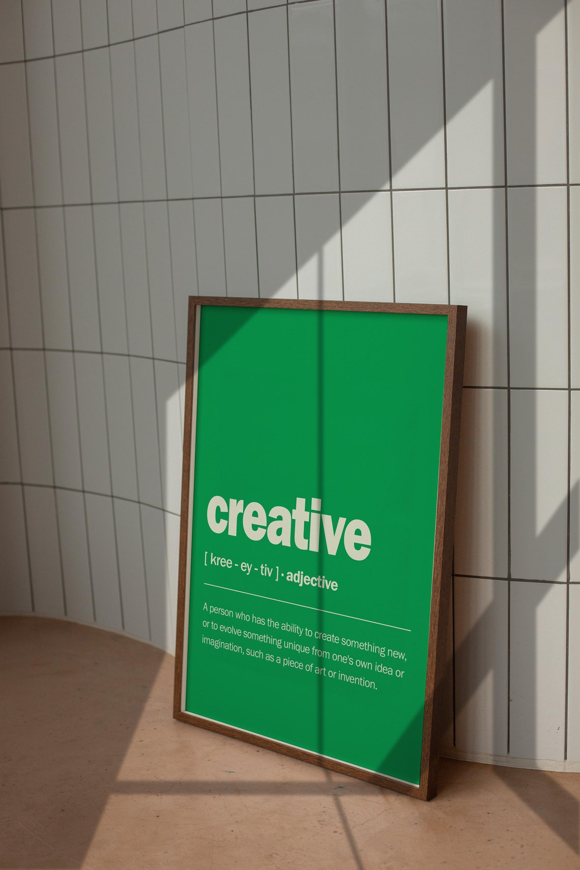 Creative Dictionary Definition Green Minimalist Artist Gift Poster - Image 4