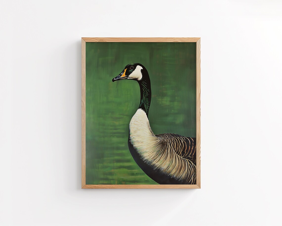 Vintage Goose Print, Retro Outdoors Travel Poster - Image 4