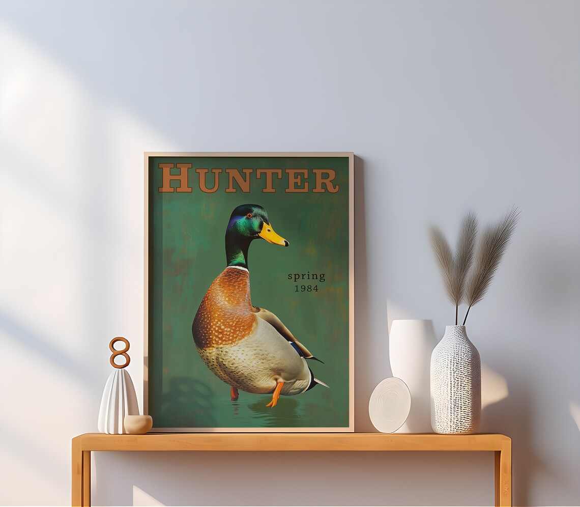 Vintage Mallard Print, Retro Outdoors Duck Hunting Poster - Image 4