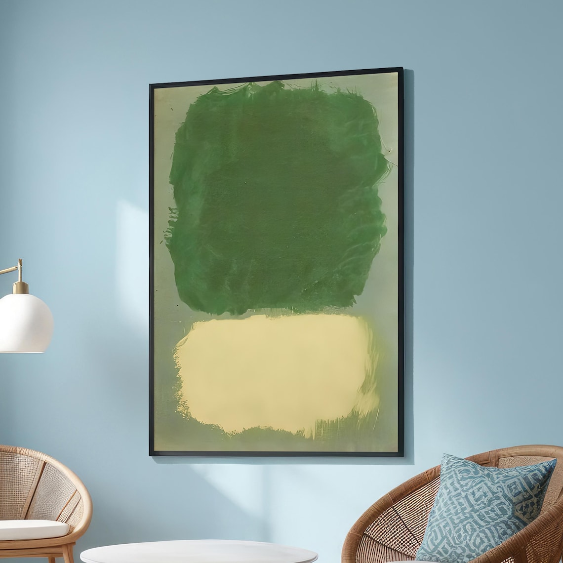 Mark Rothko Green And Beige Minimalist Abstract Art Print