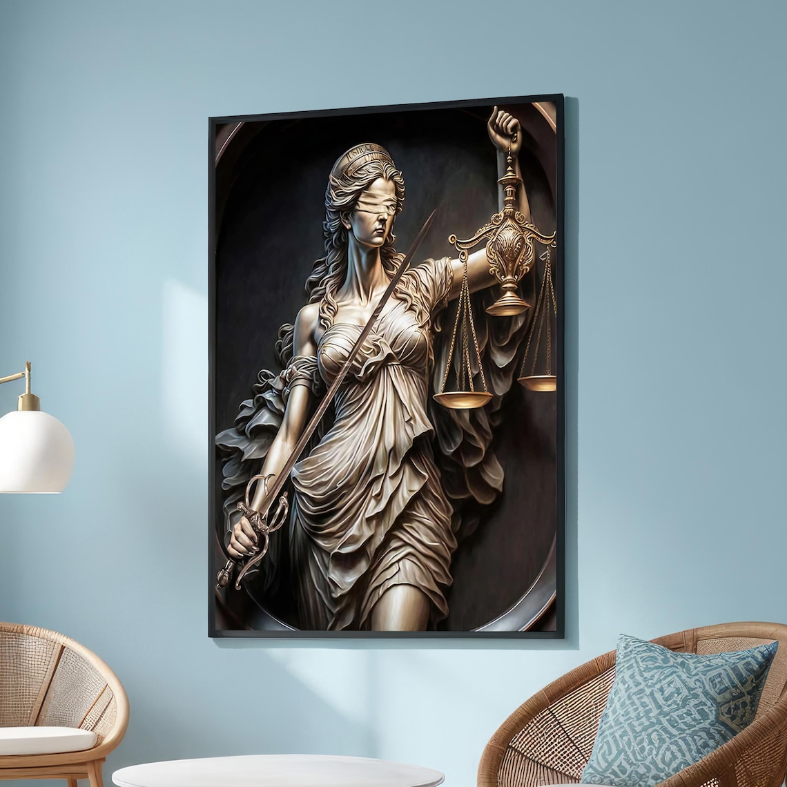 Lady Justice Art Print, Classical Legal Wall Art