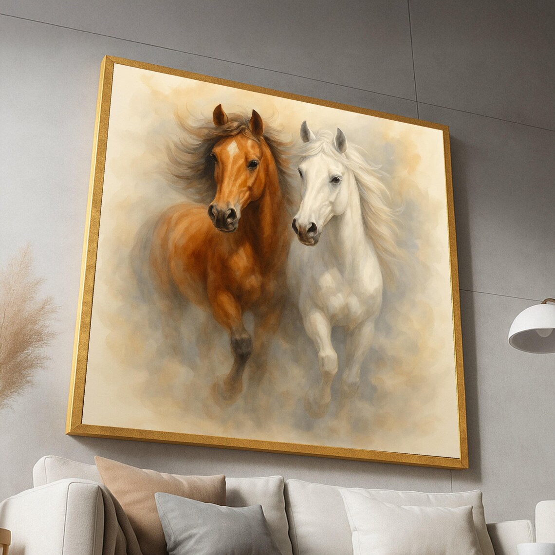 Majestic Running Horses, Equestrian Art Print