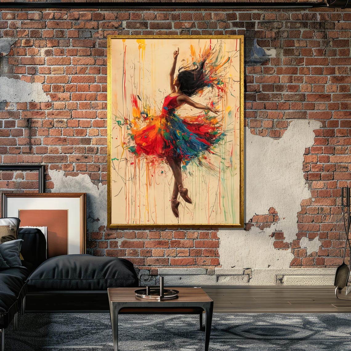 Ballerina In Motion, Abstract Dance Art - Image 6
