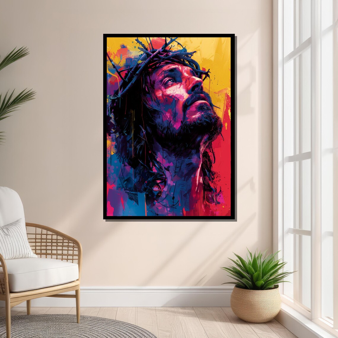 Modern Jesus Christ Expressionist Religious Art - Image 4