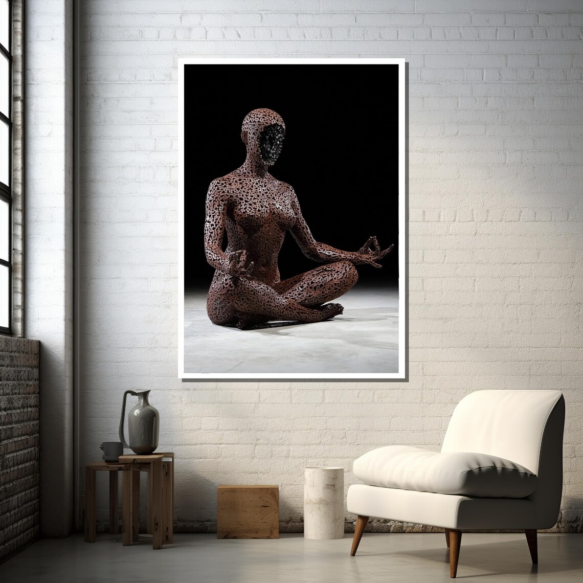 Meditation Sculpture - Minimalist Travel Poster - Image 3