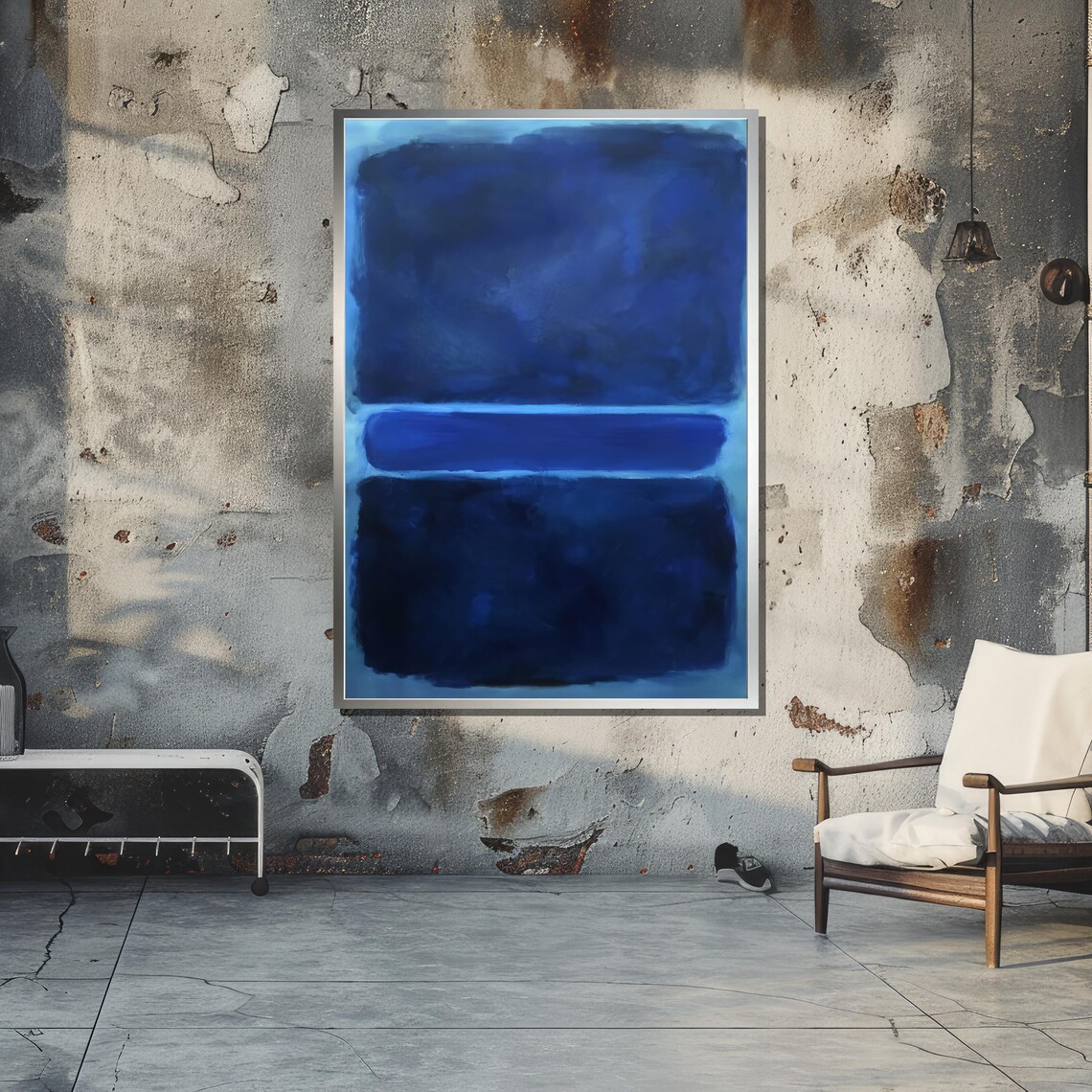 Mark Rothko Blue And Black Abstract, Modern Wall Decor - Image 5