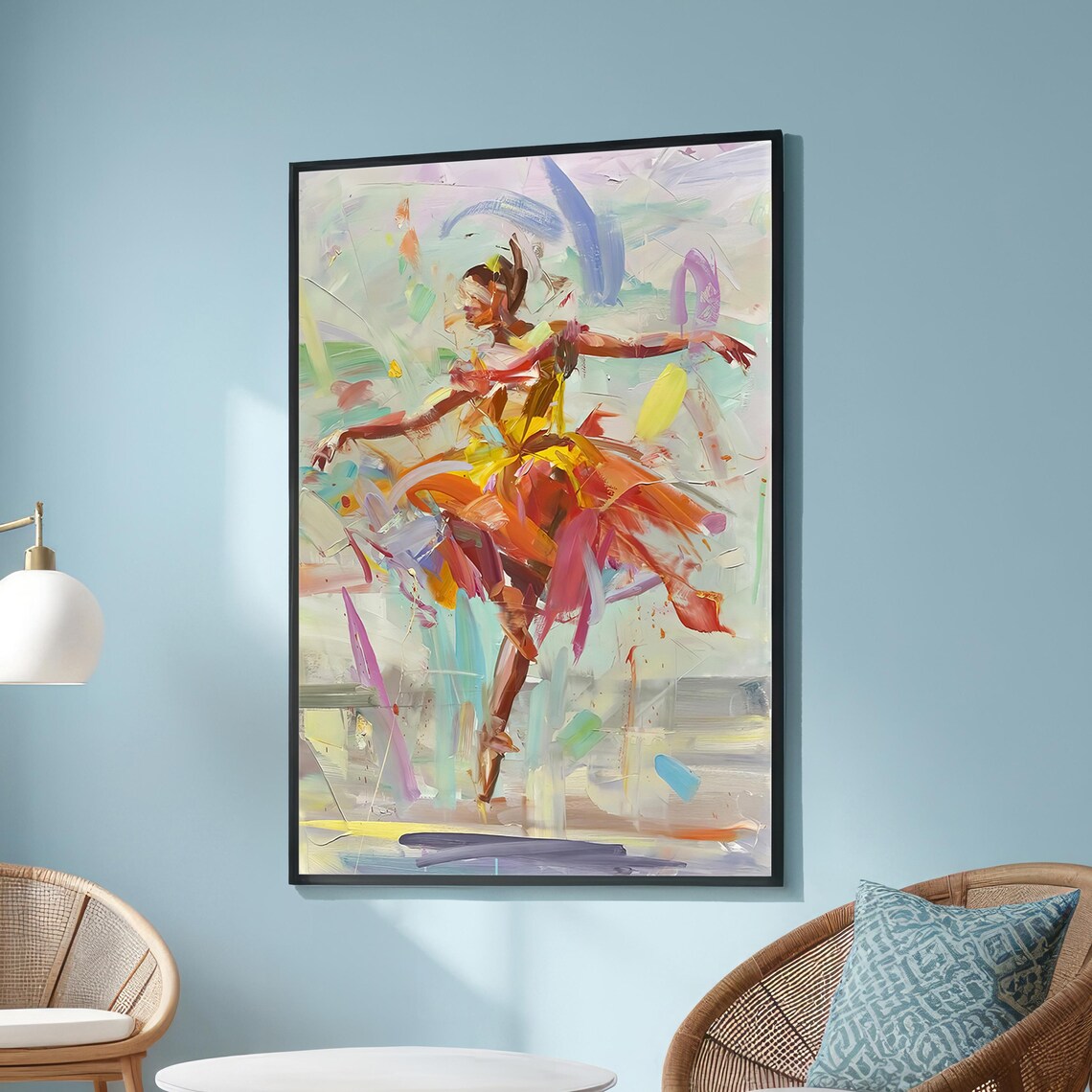 Abstract Dancer, Vibrant Modern Art Print