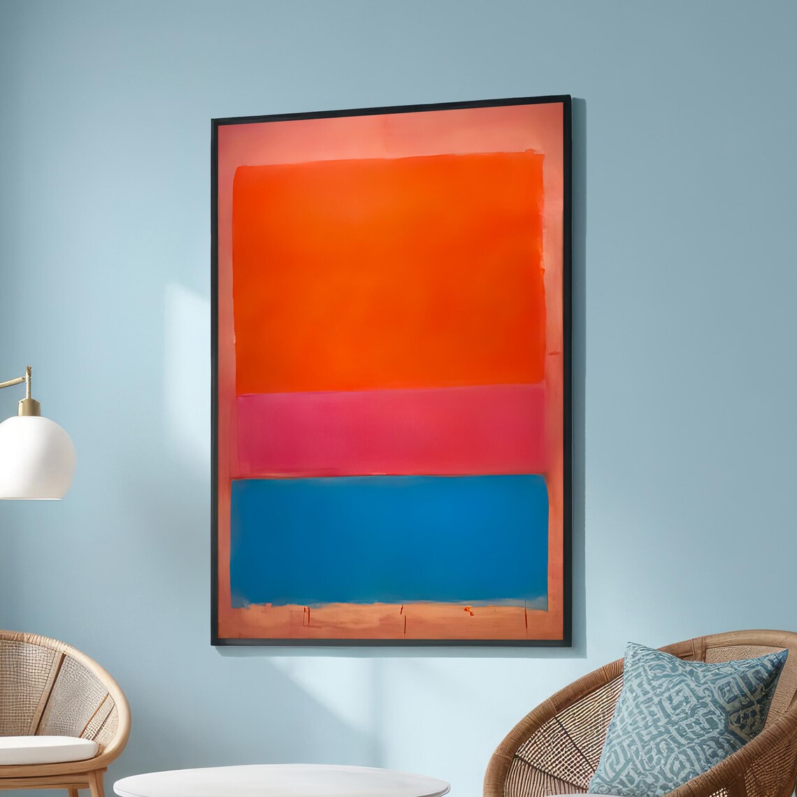 Mark Rothko Orange Pink Blue Abstract Colorfield Art Print