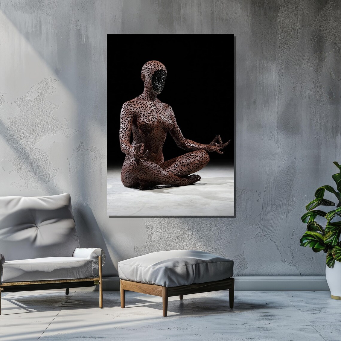 Meditation Sculpture - Minimalist Travel Poster - Image 2