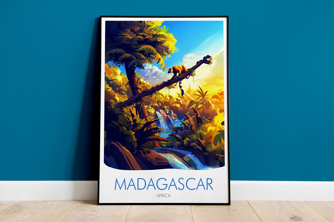 Madagascar Print Africa Travel Decor