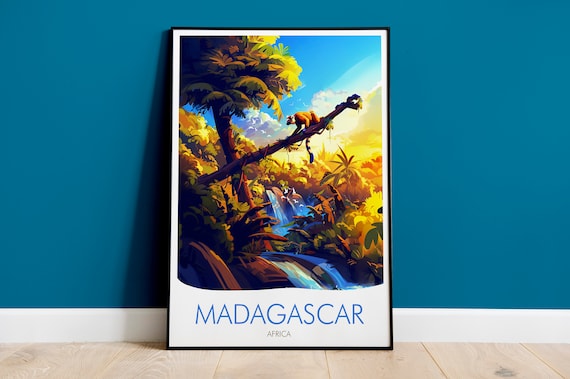 Madagascar Print Africa Travel Decor