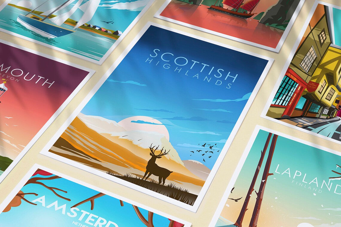 Scotland Scottish Landscape Travel Poster - Image 3