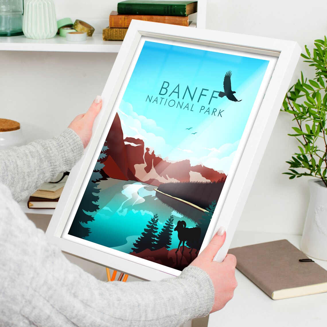 Banff National Park Travel Poster, National Park Art Print - Image 4