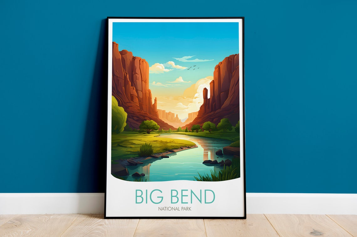 Big Bend National Park Texas Desert Canyon River Sunset Poster