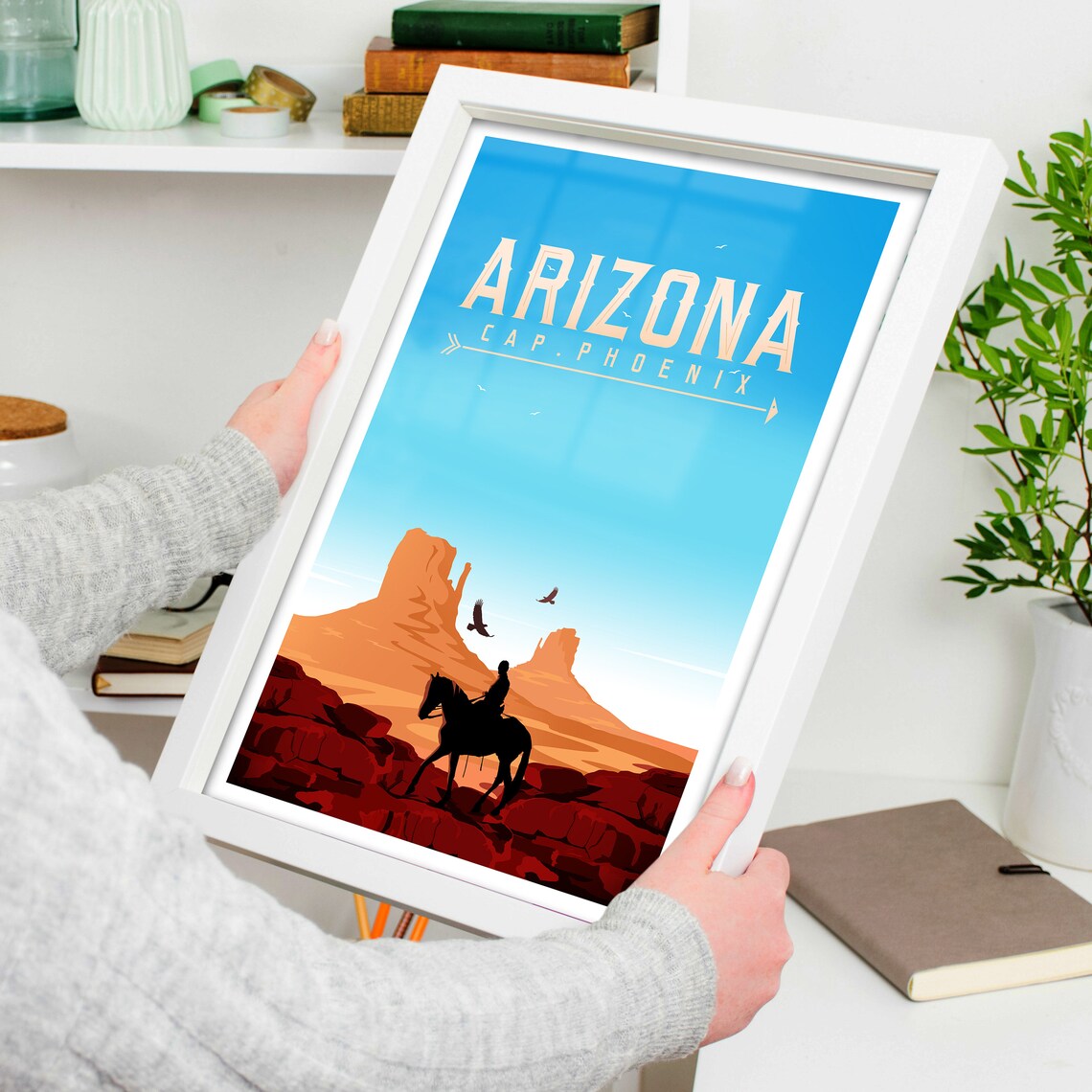 Arizona Travel Print, Monument Valley Travel Poster - Image 4
