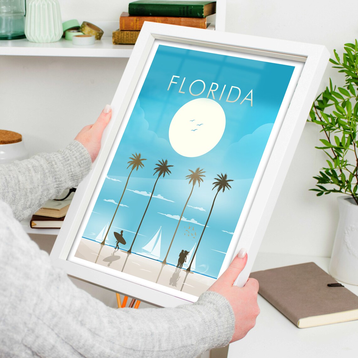 Visit Florida Travel Poster, USA Wall Art - Image 4