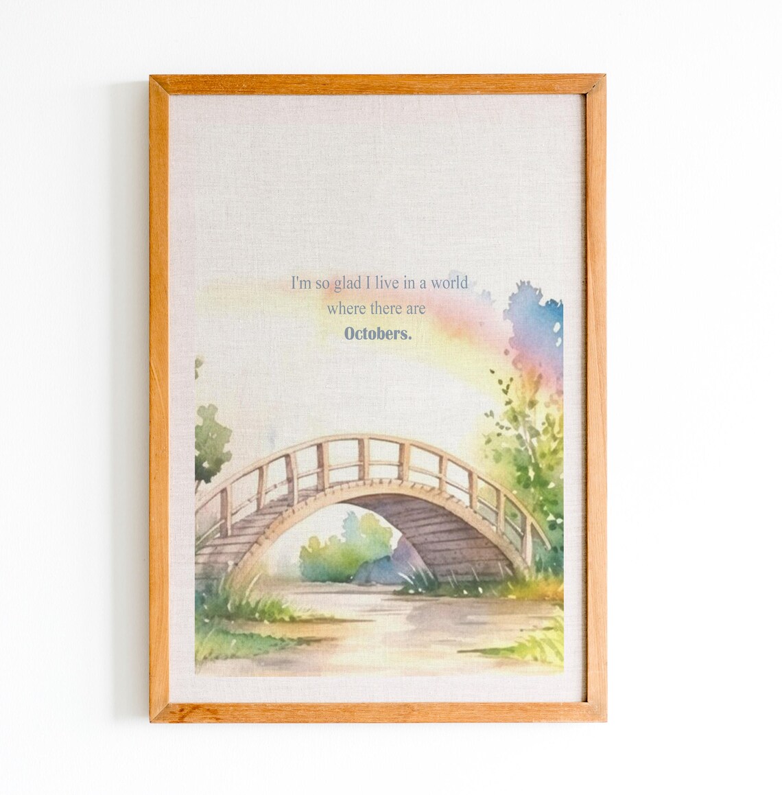 Anne Of Green Gables Quote Watercolor Meadow Book Lover Wall Poster - Image 3