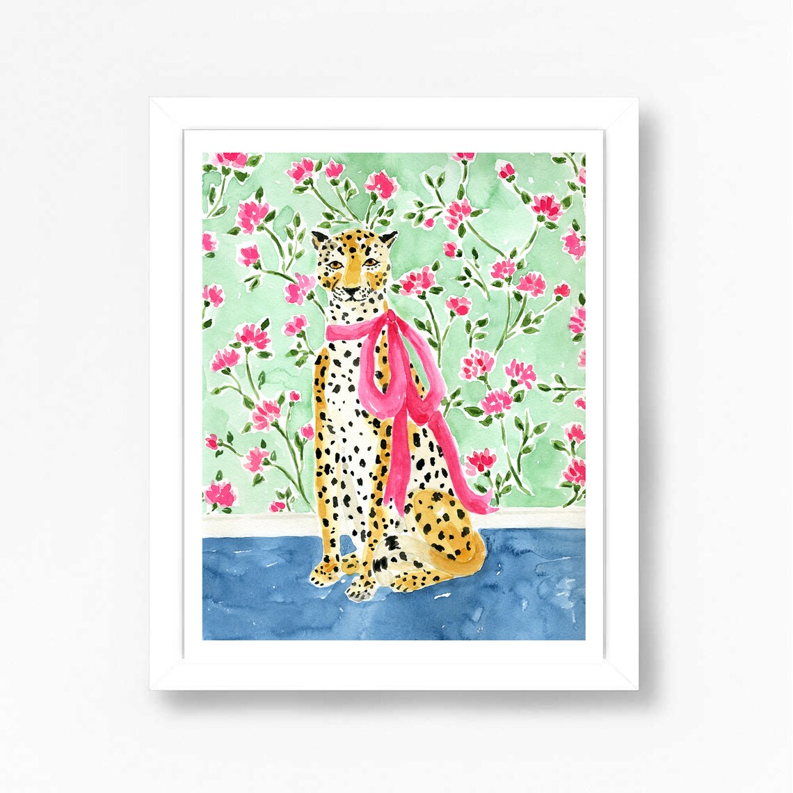 Cheetah Leopard Art Print, Animal Wall Decor