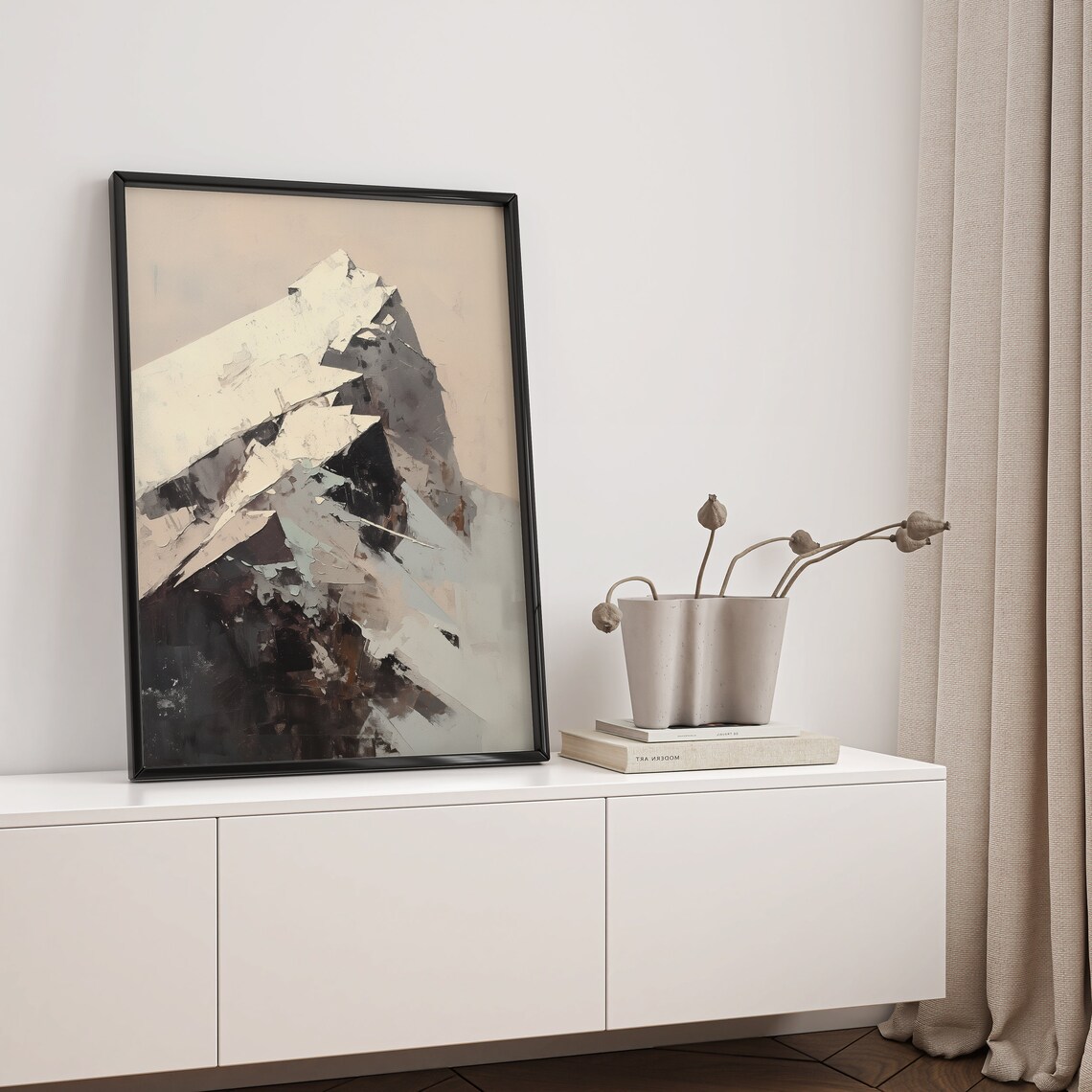 Abstract Mountains, Minimalist Japandi Wall Art - Image 2