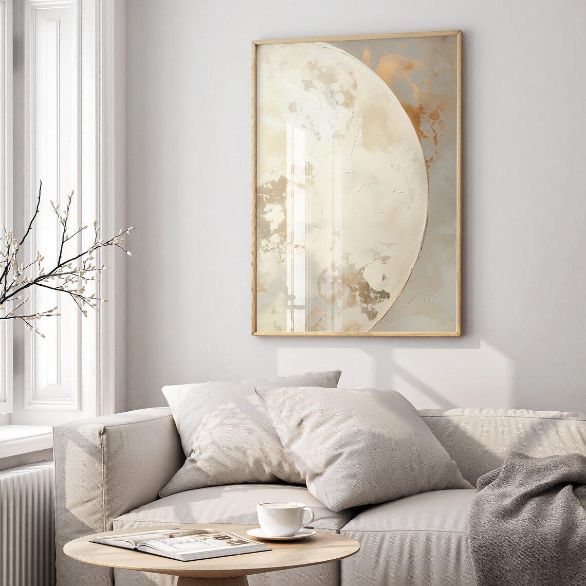 Moon Abstract Poster, Modern Moon Art Print - Image 4