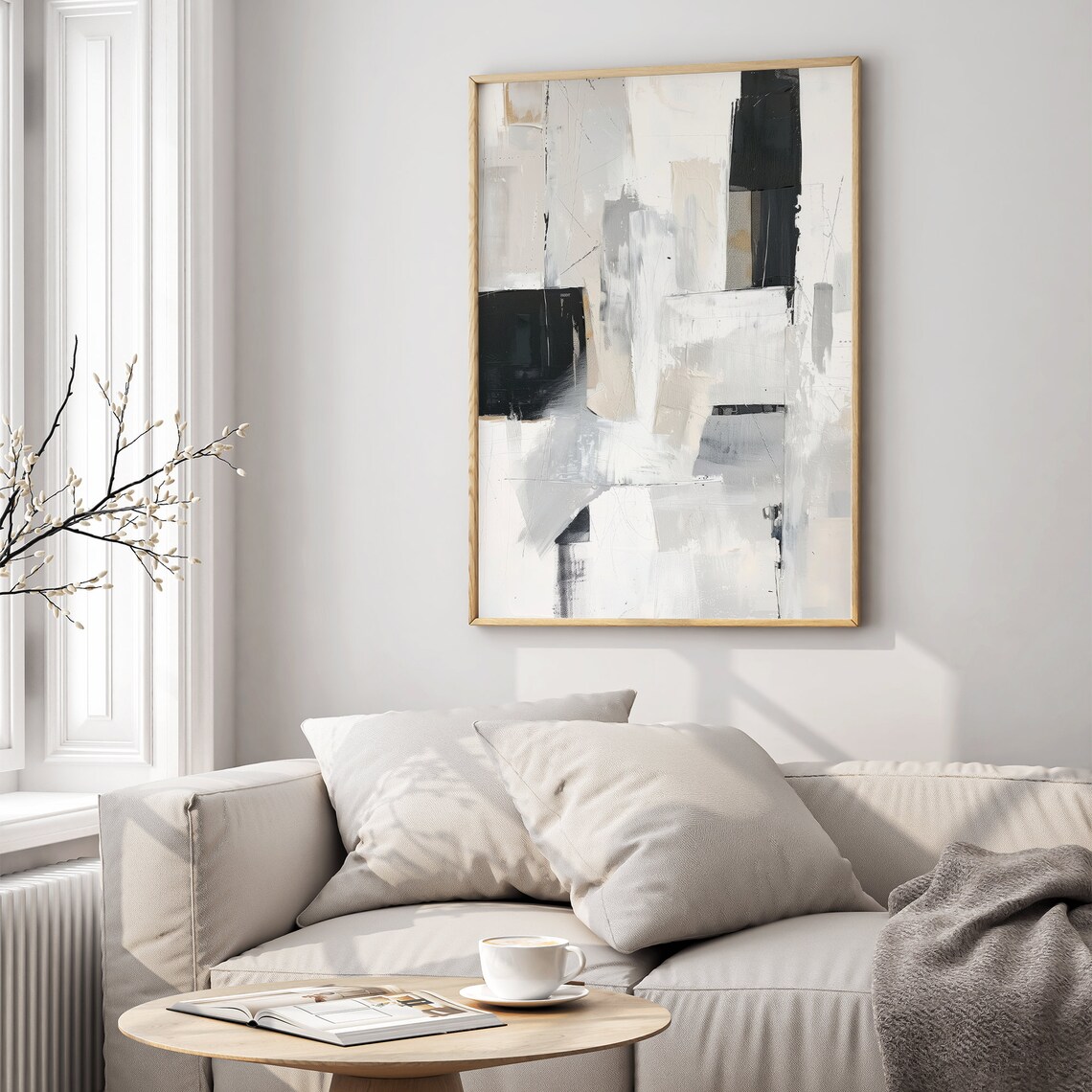 Abstract Wall Art, Minimalist Neutral Art Print - Image 2