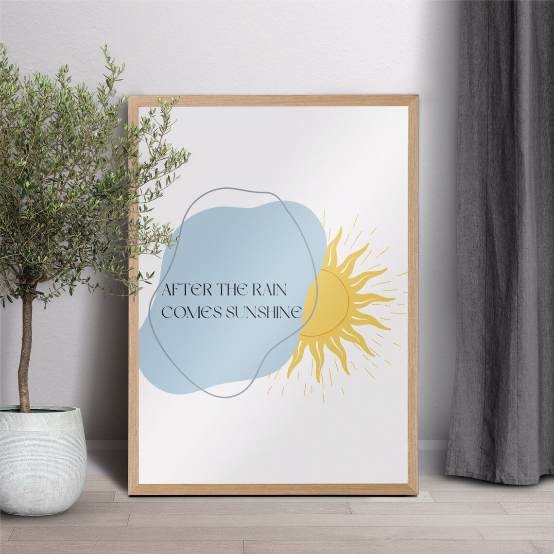 Positive Affirmations Sun And Rain Motivational Art Print